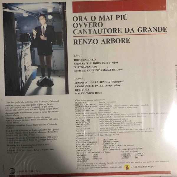 Renzo Arbore : Ora O Mai Più Ovvero Cantautore Da Grande (LP, Album)