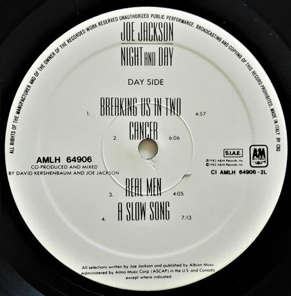 Joe Jackson : Night And Day (LP, Album, Gat)