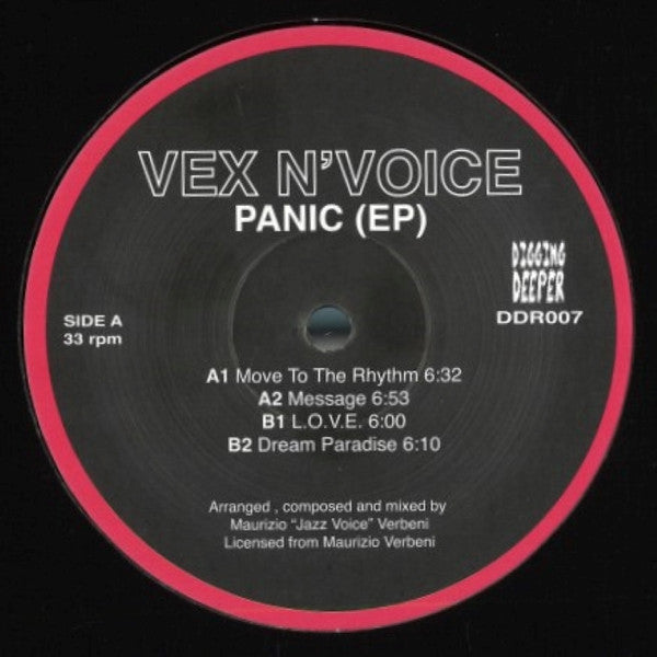 Vex N' Voice : Panic (EP) (12", EP, RE)