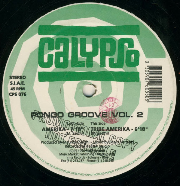 Pongo Groove Vol.2 : Americka / Tribe Amerika (12", Promo)