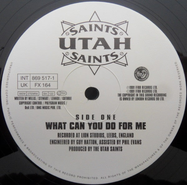 Utah Saints : What Can You Do For Me (12", Single)