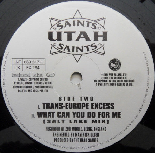 Utah Saints : What Can You Do For Me (12", Single)