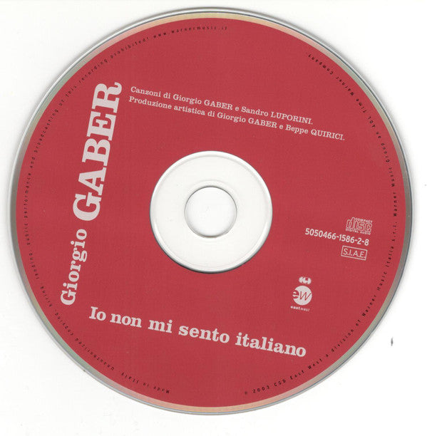 Giorgio Gaber : Io Non Mi Sento Italiano (CD, Album)