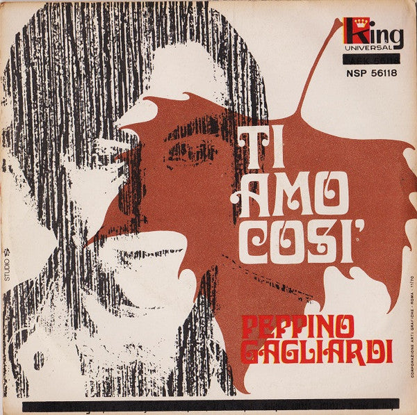 Peppino Gagliardi : Ti Amo Così (7", Mono)