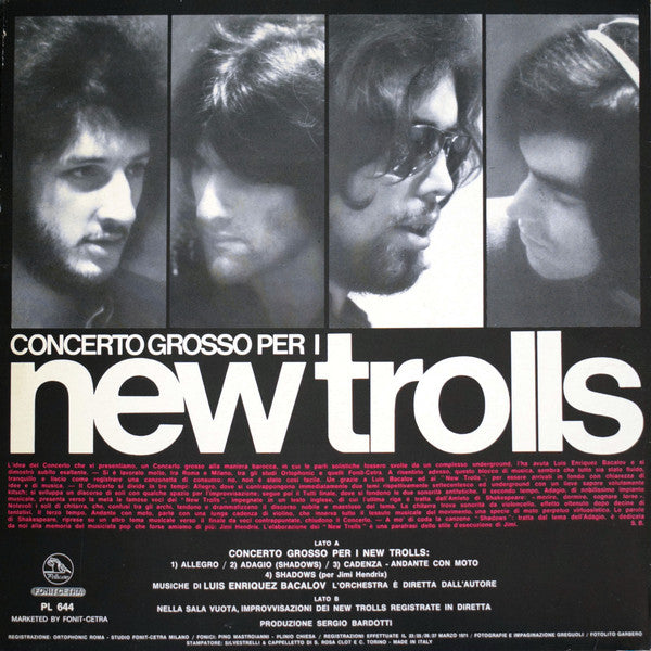 New Trolls : Concerto Grosso Per I New Trolls (LP, Album, RE)