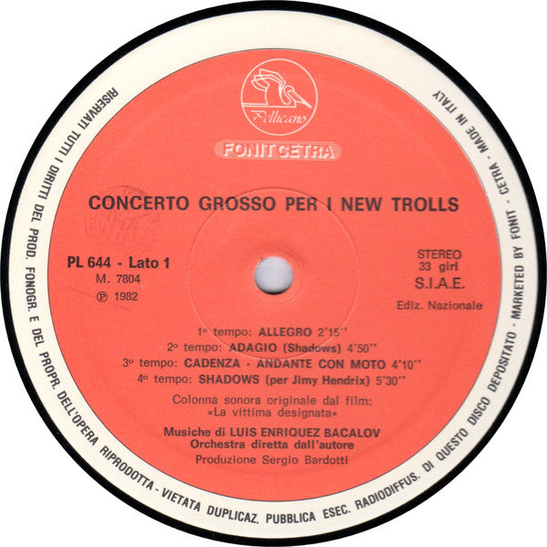 New Trolls : Concerto Grosso Per I New Trolls (LP, Album, RE)