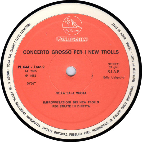 New Trolls : Concerto Grosso Per I New Trolls (LP, Album, RE)