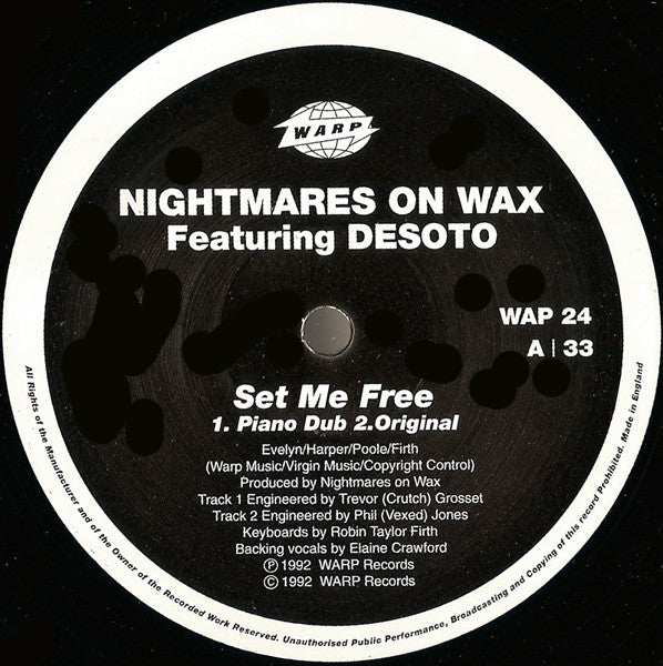 Nightmares On Wax Featuring Desoto : Set Me Free (12")