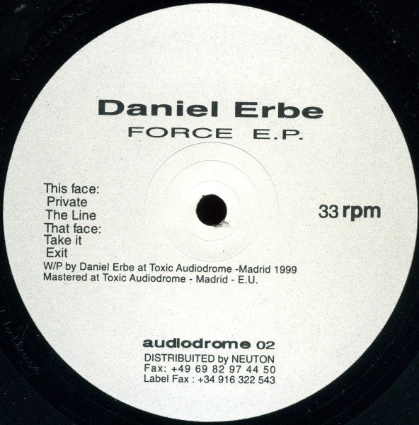 Daniel Erbe : Force E.P. (12", EP)