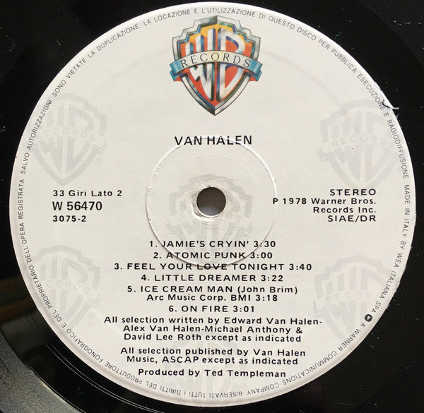 Van Halen : Van Halen (LP, Album)