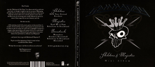 Gamma Ray : Skeletons And Majesties (CD, MiniAlbum, Dig)