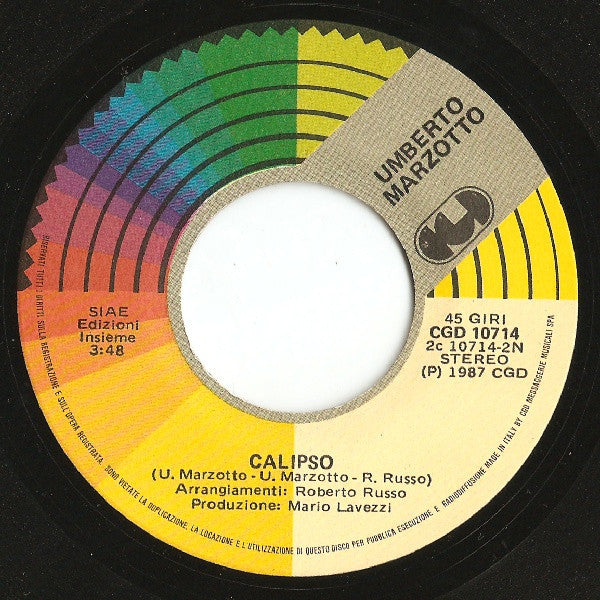 Umberto Marzotto : Conta Chi Canta (7")