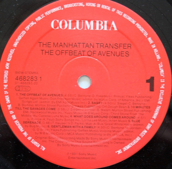 The Manhattan Transfer : The Offbeat Of Avenues (LP, Album)