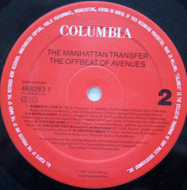 The Manhattan Transfer : The Offbeat Of Avenues (LP, Album)