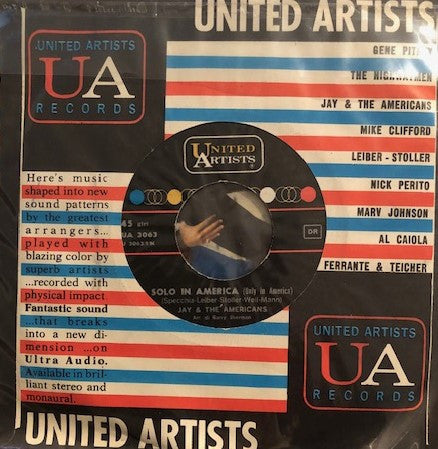 Jay & The Americans : Solo In America (Only In America) / Come Dance With Me (7")