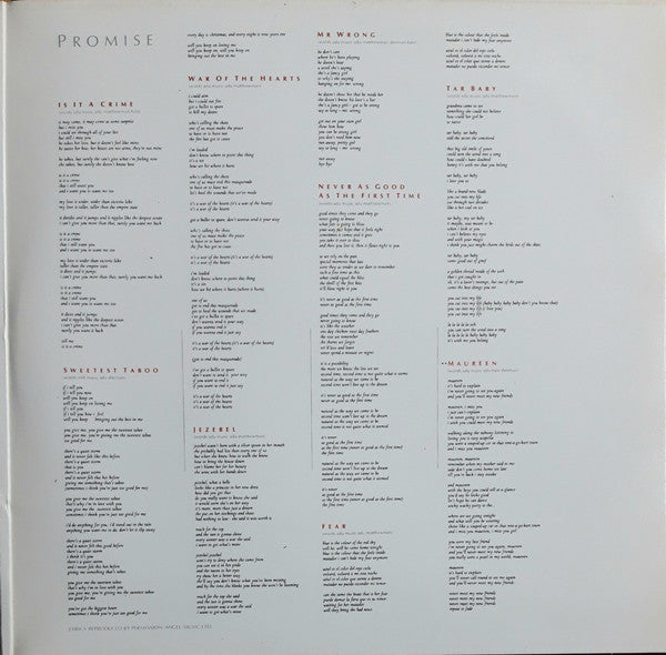 Sade : Promise (LP, Album, Whi)