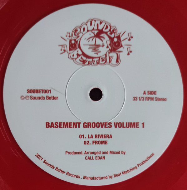 Call Edan : Basement Grooves Volume 1 (12", RP, Red)