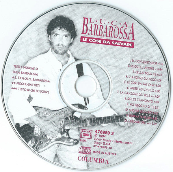 Luca Barbarossa : Le Cose Da Salvare (CD, Album)