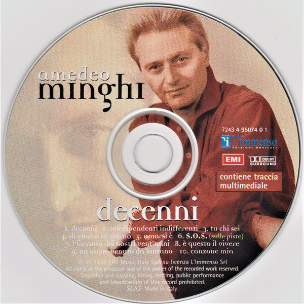 Amedeo Minghi : Decenni (CD, Album, Enh)