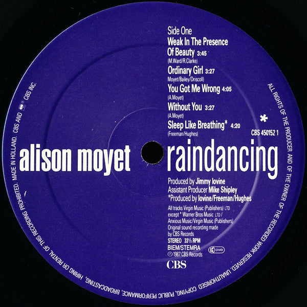 Alison Moyet : Raindancing (LP, Album)