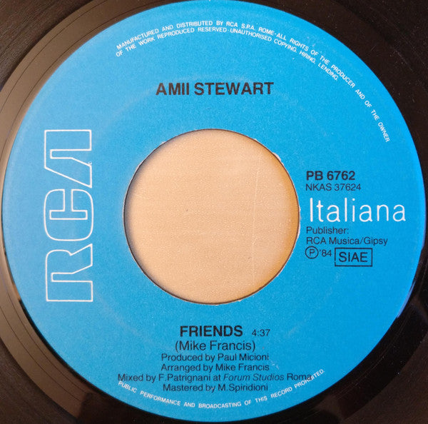 Amii Stewart : Friends (7")