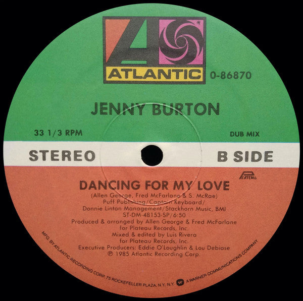 Jenny Burton : Dancing For My Love (12")