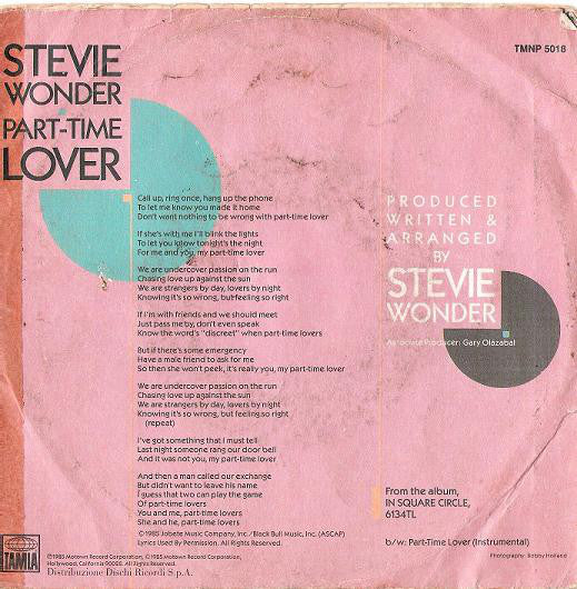 Stevie Wonder : Part-Time Lover (7")