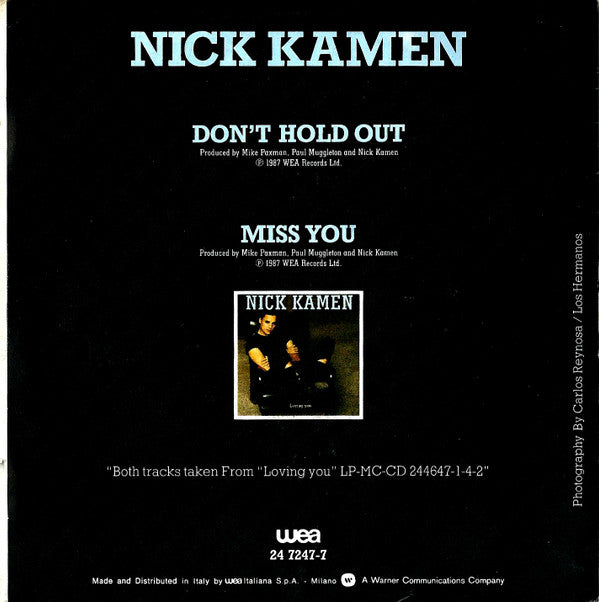 Nick Kamen : Don't Hold Out (7")