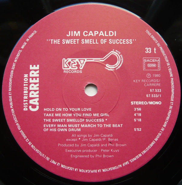 Jim Capaldi : The Sweet Smell Of Success (LP, Album)