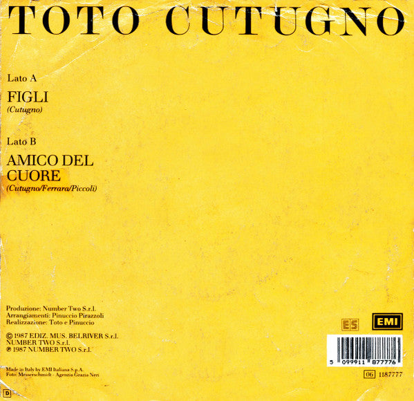 Toto Cutugno : Figli (7")