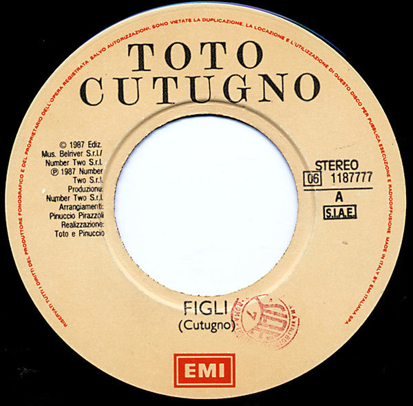 Toto Cutugno : Figli (7")