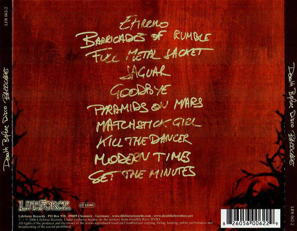 Death Before Disco (2) : Barricades (CD, Album)