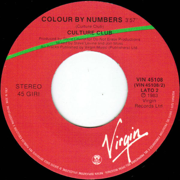 Culture Club : Miss Me Blind (7", Single)