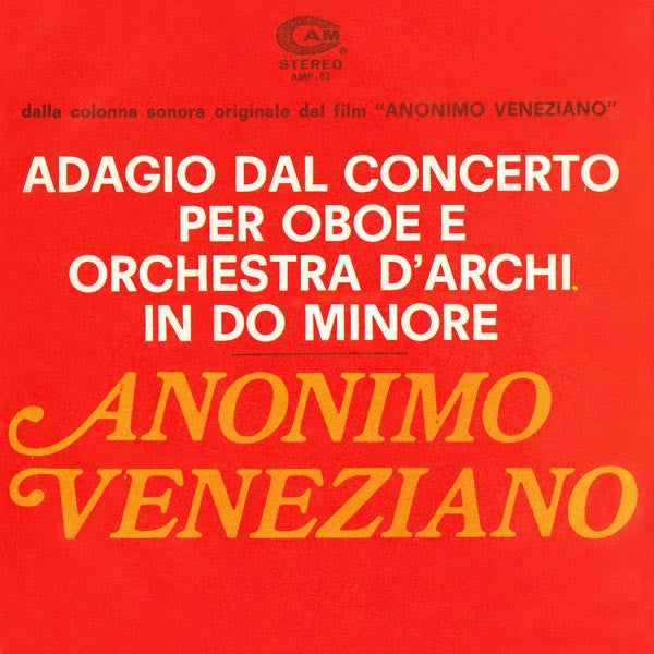 Giorgio Gaslini - Stelvio Cipriani : Adagio Dal Concerto Per Oboe E Orchestra D'Archi In Do Minore / Anonimo Veneziano (7", Single)