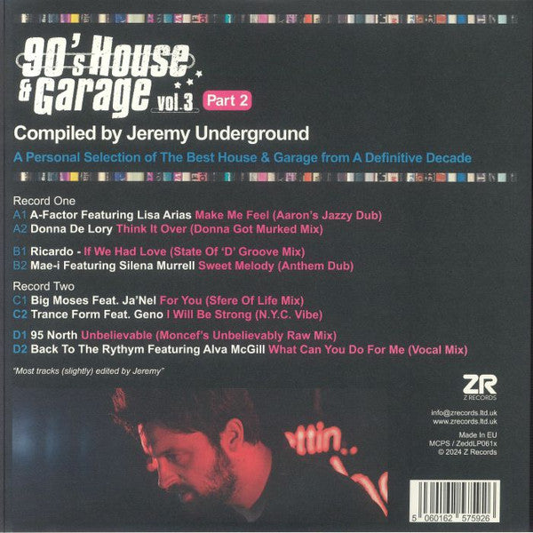 Jeremy Underground* : 90's House & Garage Vol.3 (Part 2) (2x12", Comp)