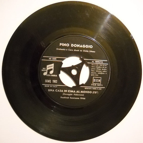 Pino Donaggio : Una Casa In Cima Al Mondo (7")