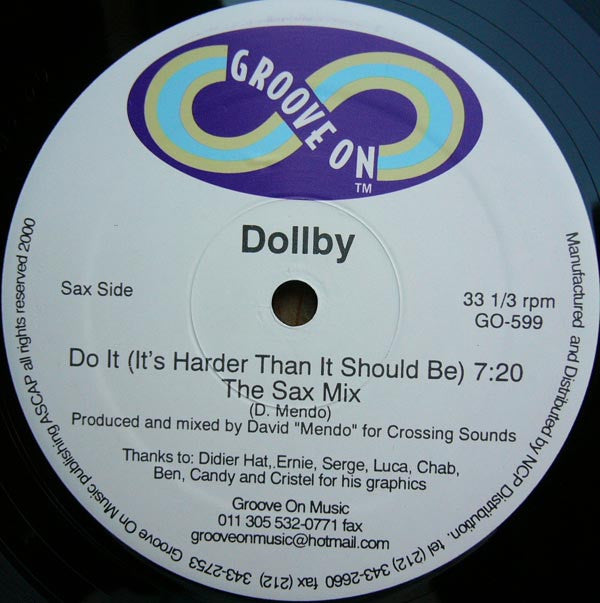 Dollby : Do It (It's Harder Than It Should Be) (12")