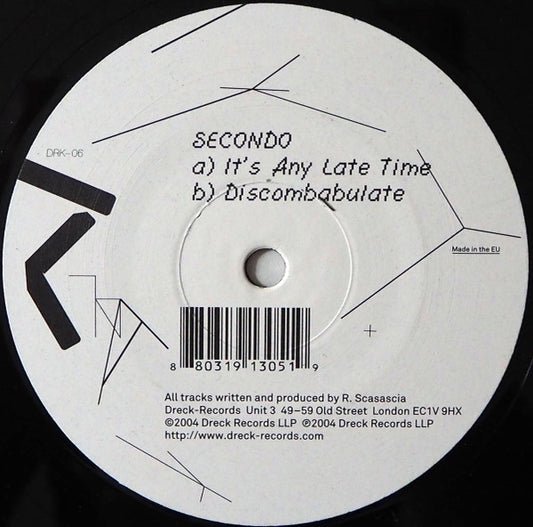 Secondo : It's Any Late Time (12")