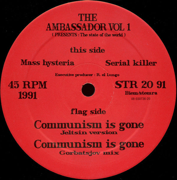 The Ambassador : Vol 1 (Presents: The State Of The World) (12")