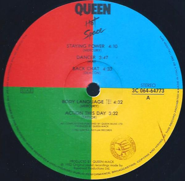 Queen : Hot Space (LP, Album)