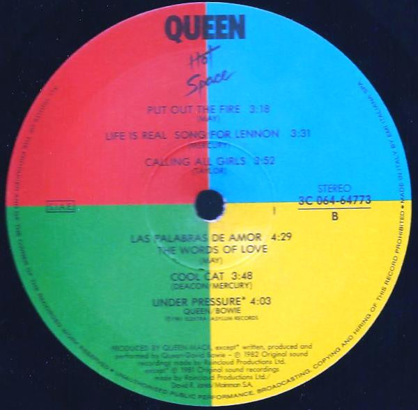 Queen : Hot Space (LP, Album)