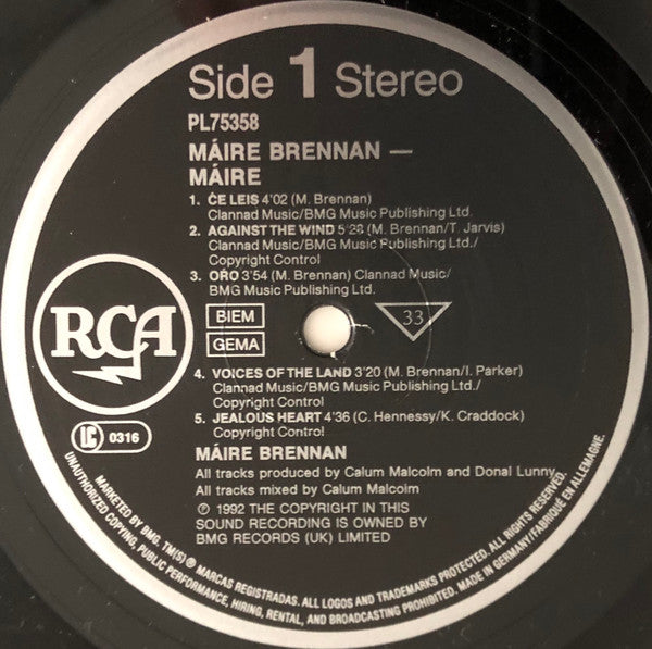 Maire Brennan : Máire (LP)