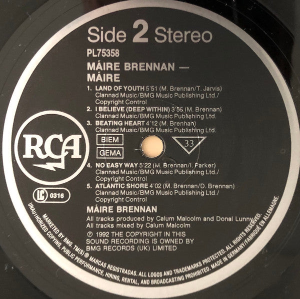 Maire Brennan : Máire (LP)