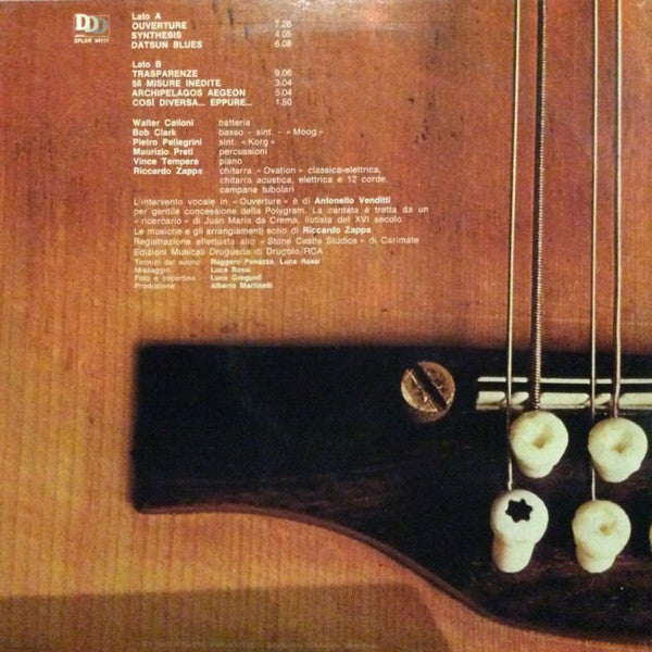 Riccardo Zappa : Trasparenze (LP, Album)