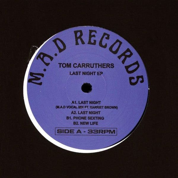 Tom Carruthers : Last Night EP (12", EP)