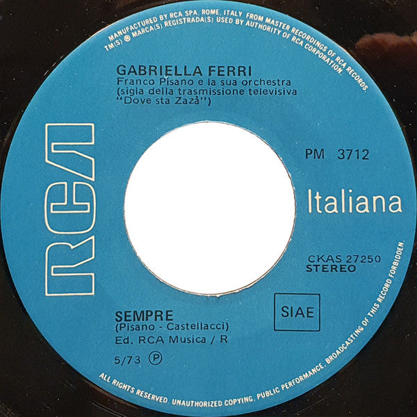 Gabriella Ferri : Sempre (7")