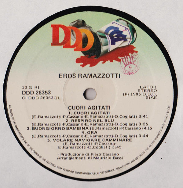 Eros Ramazzotti : Cuori Agitati (LP, Album)