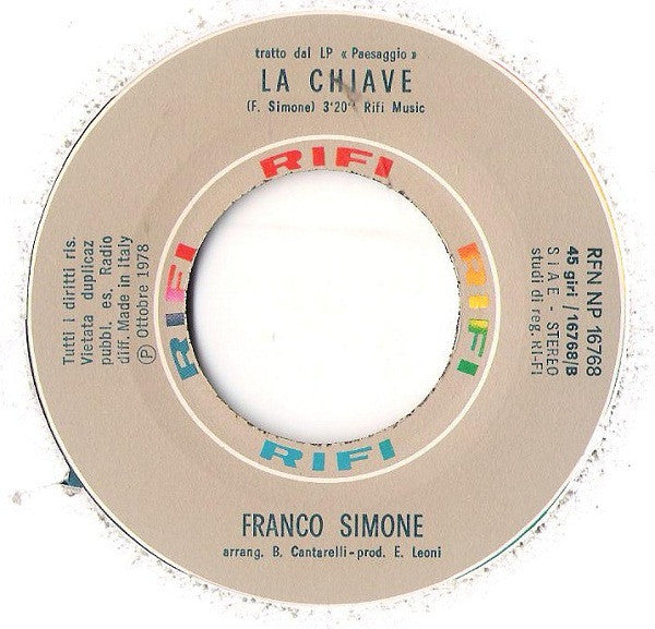 Franco Simone : Paesaggio (7")