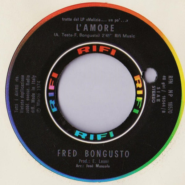 Fred Bongusto : Perdonami Amore (7")