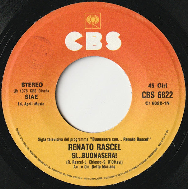 Renato Rascel : Sì...Buonasera! (7")